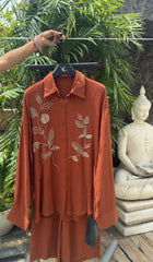 Linen Embellish Coord Set