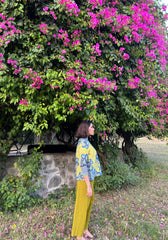 Chartreuse Elegance Pleated Co-ord Set