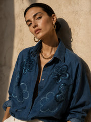 Arthea Denim Embellish Shirt