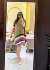 Vega Pleated Dress ( Green )