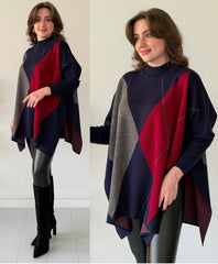 Bordeaux Harmony Knit Poncho