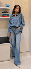 Aroy Embellish Denim Shirt