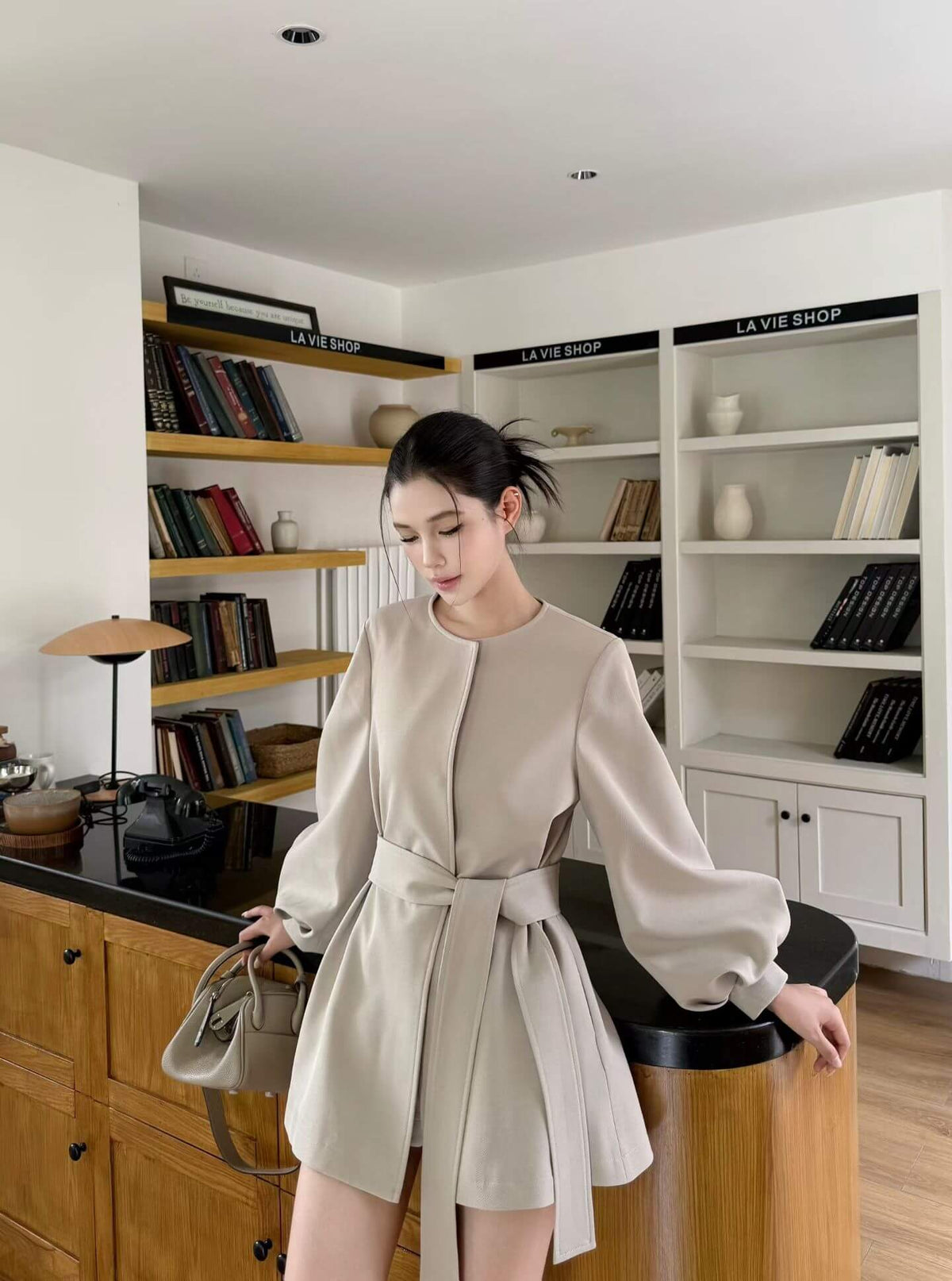 Elise Belted Coat Dress