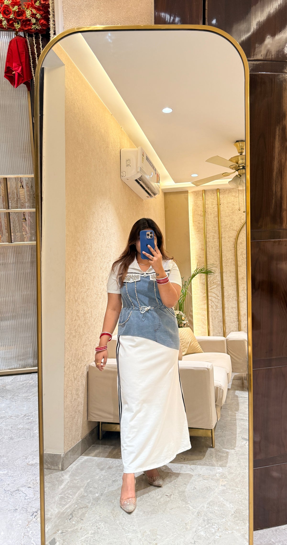 Koma Denim Embellish Dress