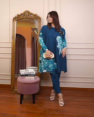 Teal Rosara Coord Set