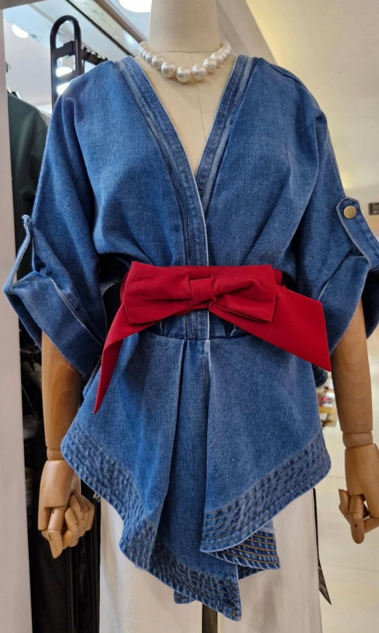 Denim Bloom Wrap