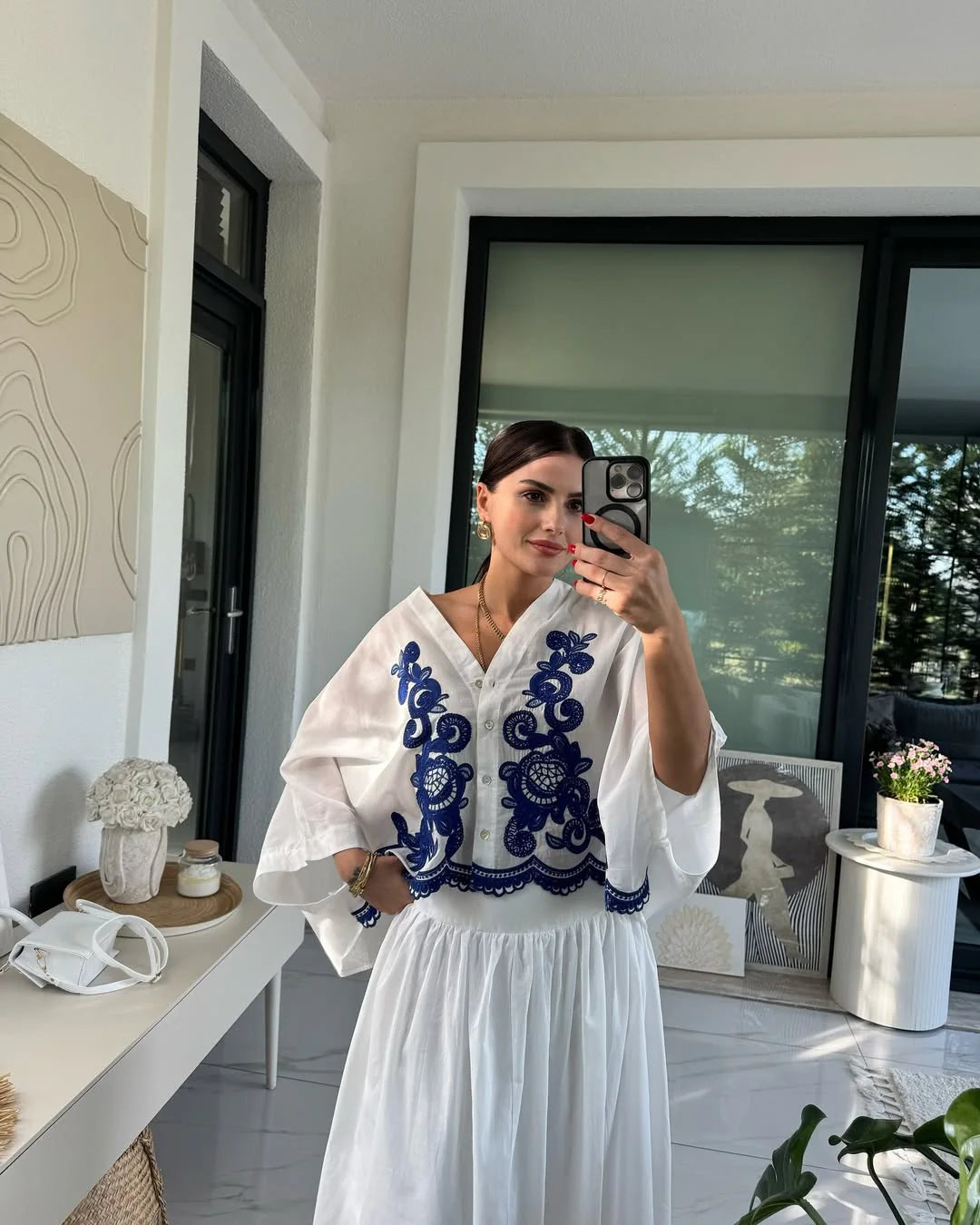 Zobra Embriodered Skirt Set