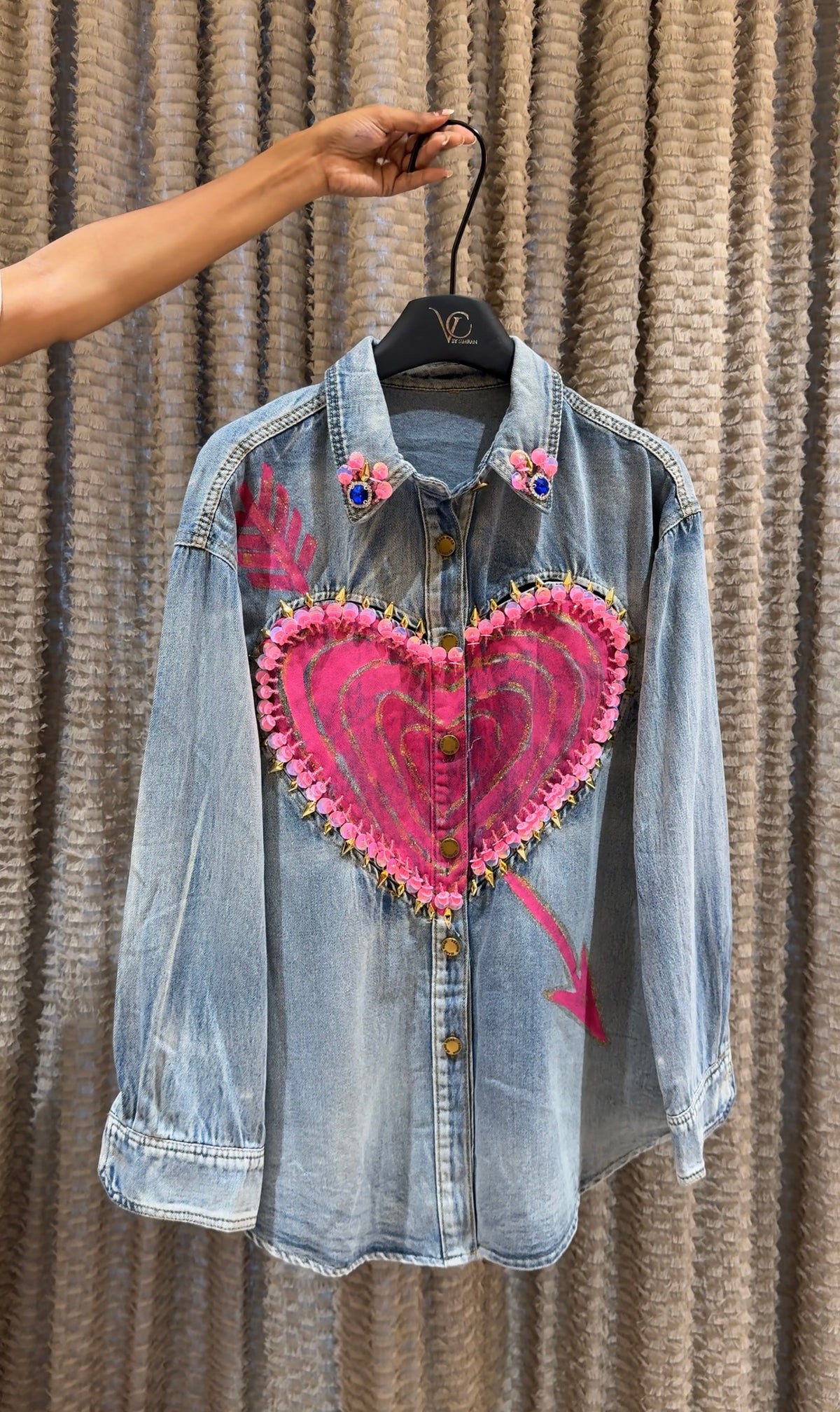 Zame Denim Embellish Shirt