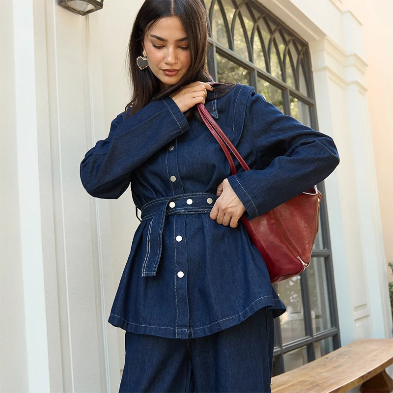 Roza Denim Coord Set
