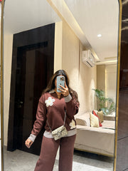 Chestnut Flower Knit Coord Set