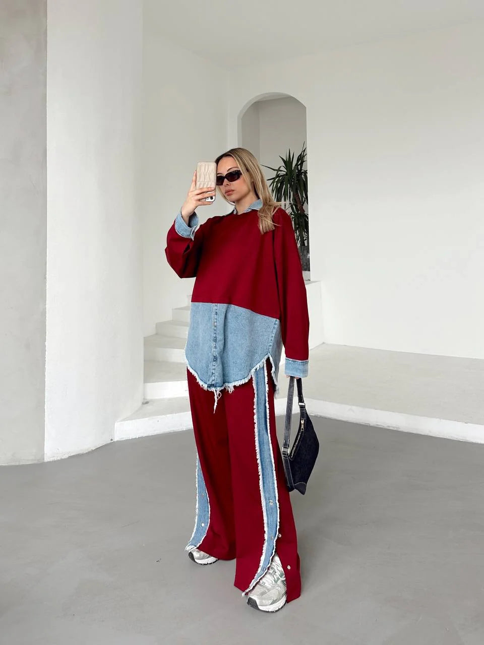 Urban Egde Denim Contrast Coord Set