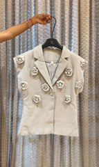 Floral Embellish Blazer