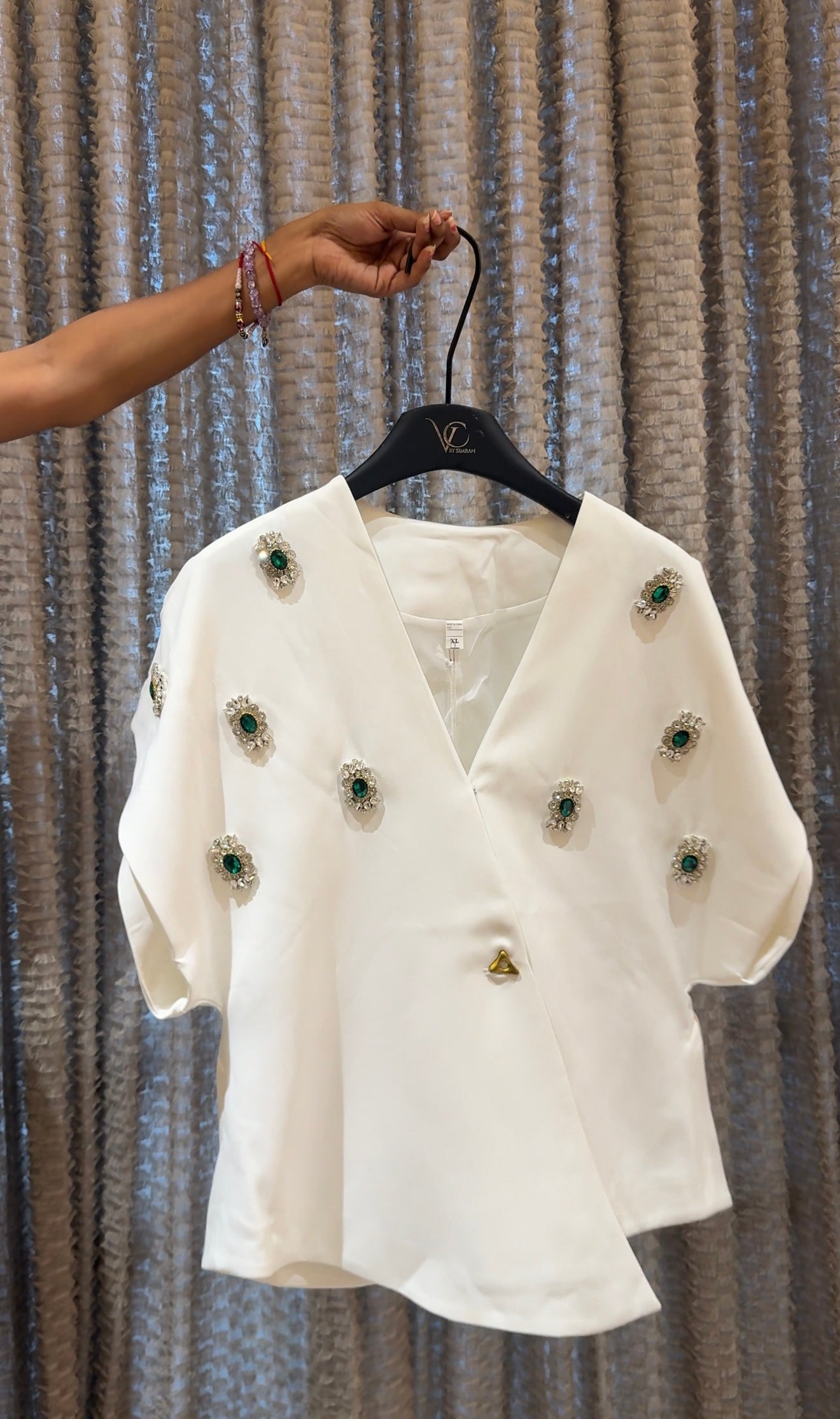 Embellish Wrap Blouse