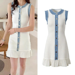 Soho Denim Detail Mini Dress