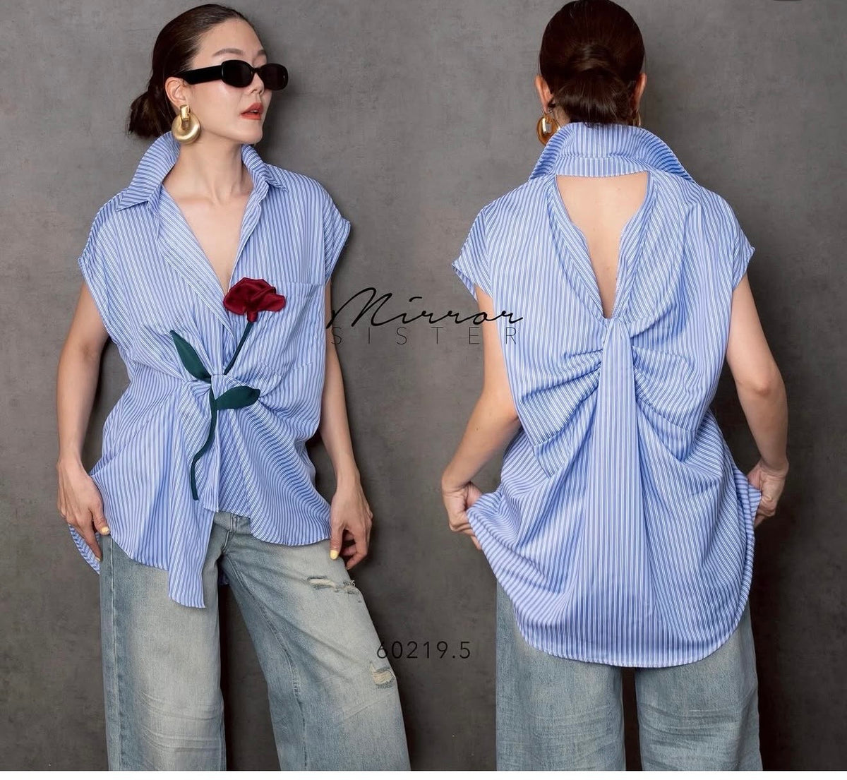 Zohan Stripe Rose Shirt