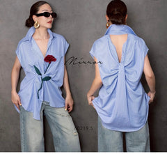 Zohan Stripe Rose Shirt