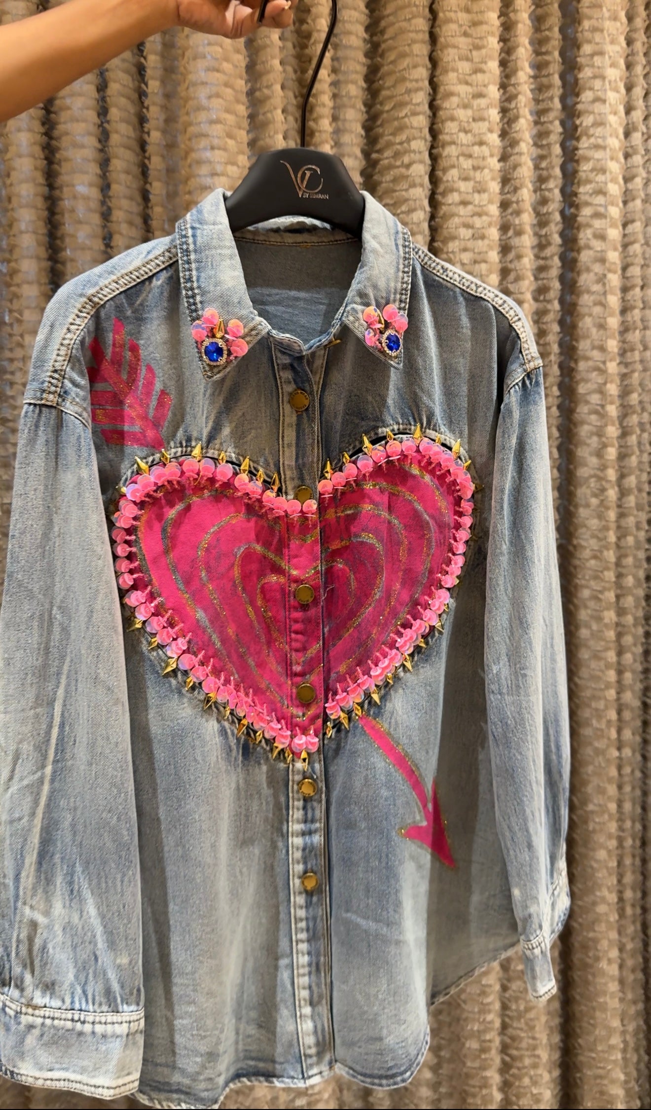 Zame Denim Embellish Shirt
