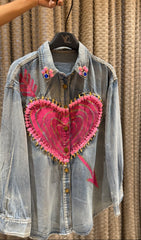 Zame Denim Embellish Shirt