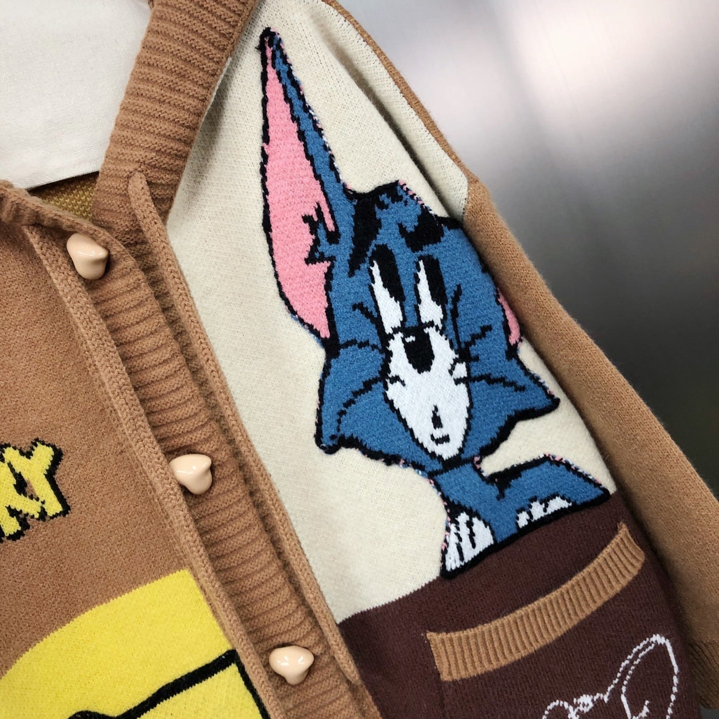 Tom & Jerry  Knitted Hoodie Cardigan