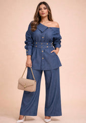 Soft Denim Power Coord Set