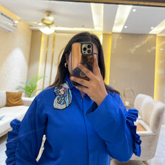 Thea Long Top ( Blue)