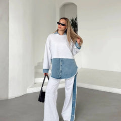 Urban Egde Denim Contrast Coord Set