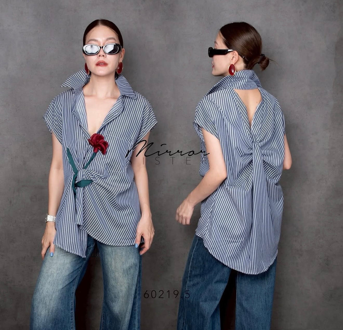 Zohan Stripe Rose Shirt