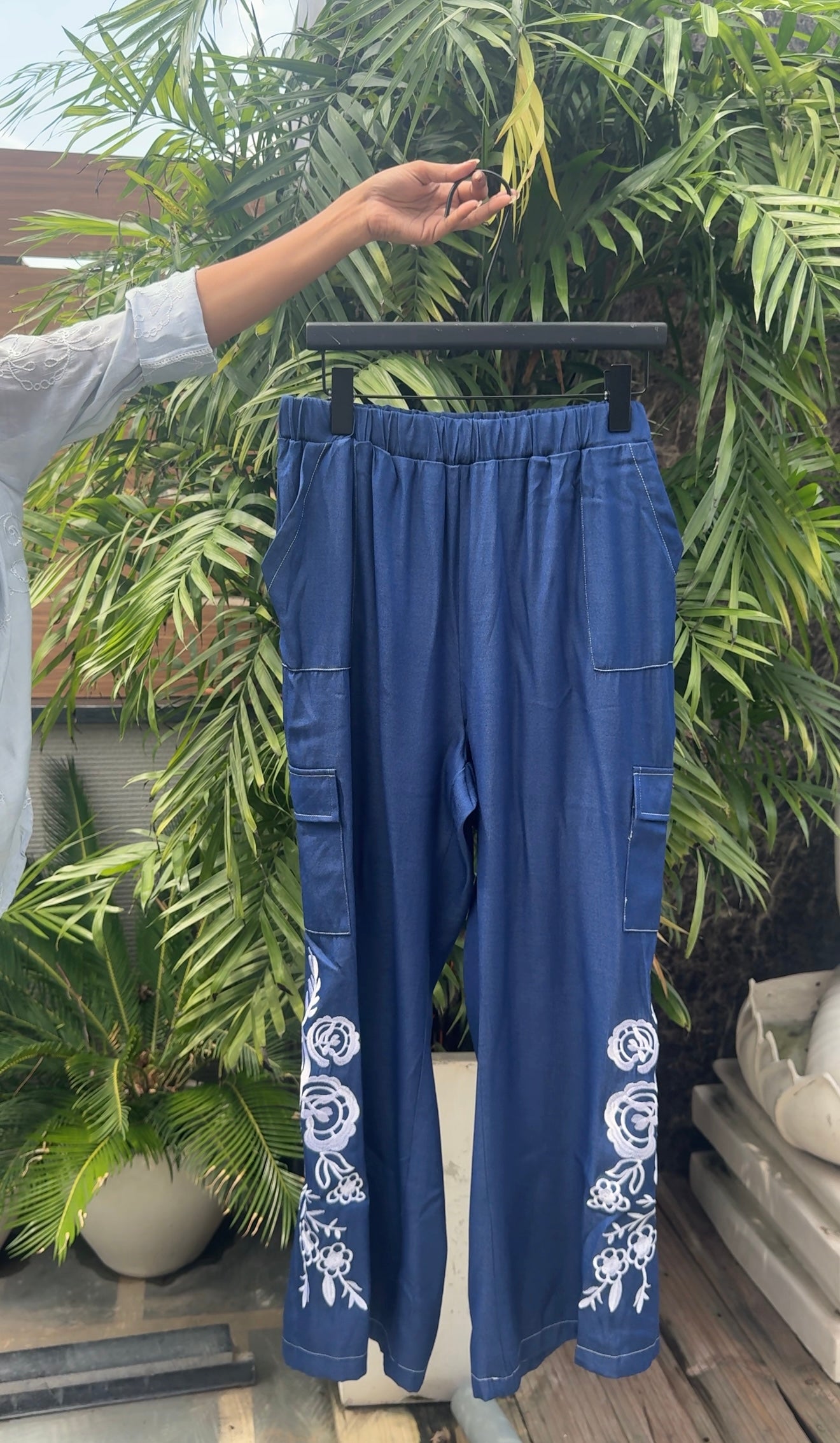 Ratya Denim Embriodered Coord Set
