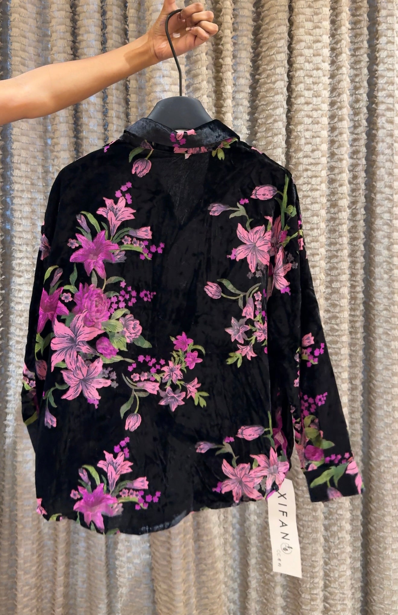 Velvet Printed Blouse