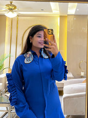 Thea Long Top ( Blue)