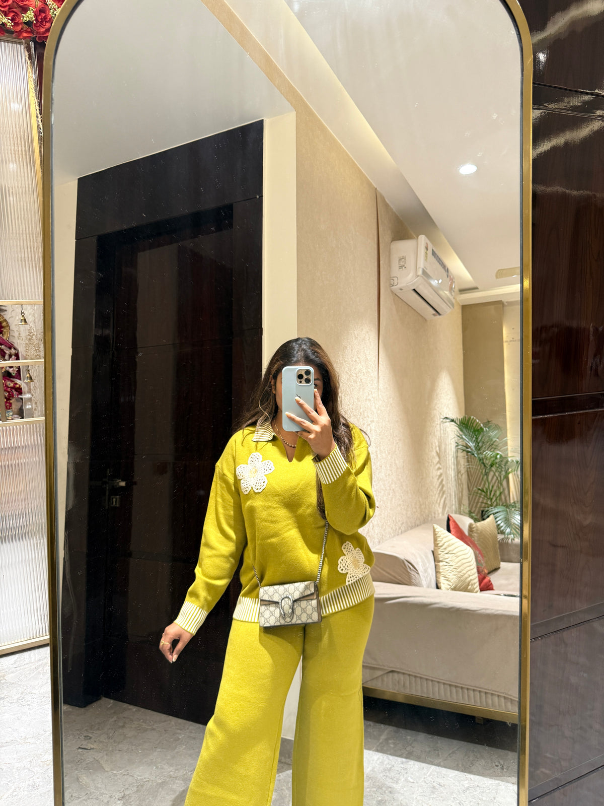 Chestnut Flower Knit Coord Set