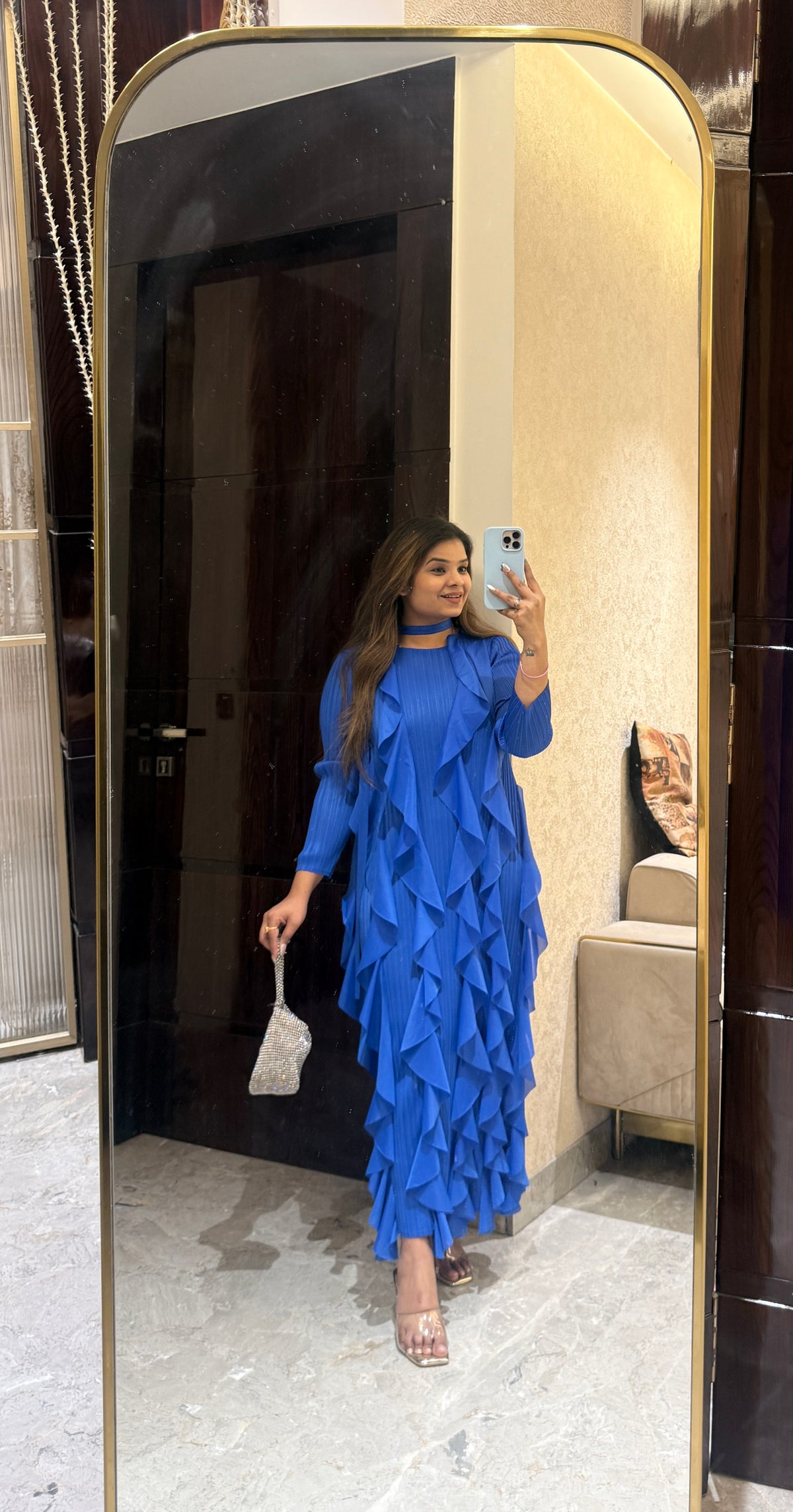 Cascade Ruffle Dress