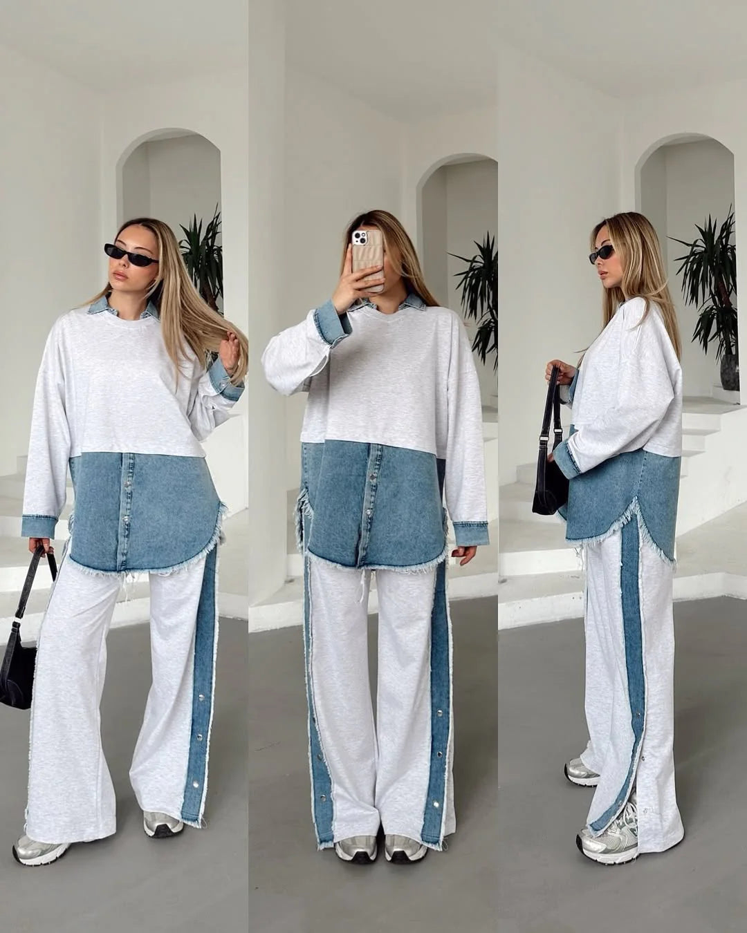 Urban Egde Denim Contrast Coord Set