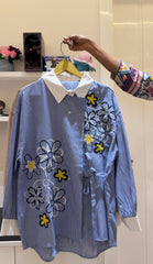 Rogea Embriodered Floral Shirt