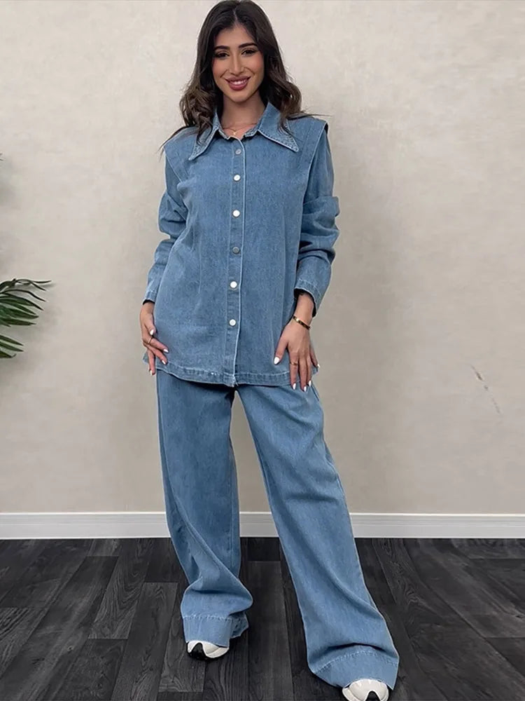 Roza Denim Coord Set
