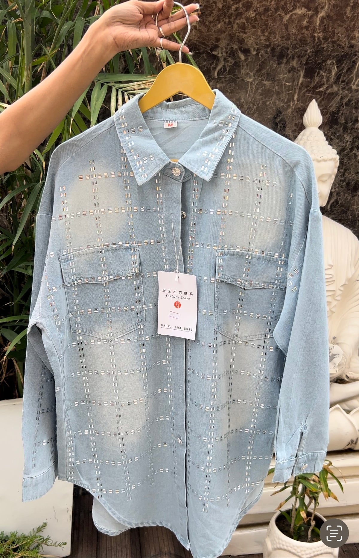 Zoya Denim Embellish Shirt