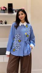 Rogea Embriodered Floral Shirt