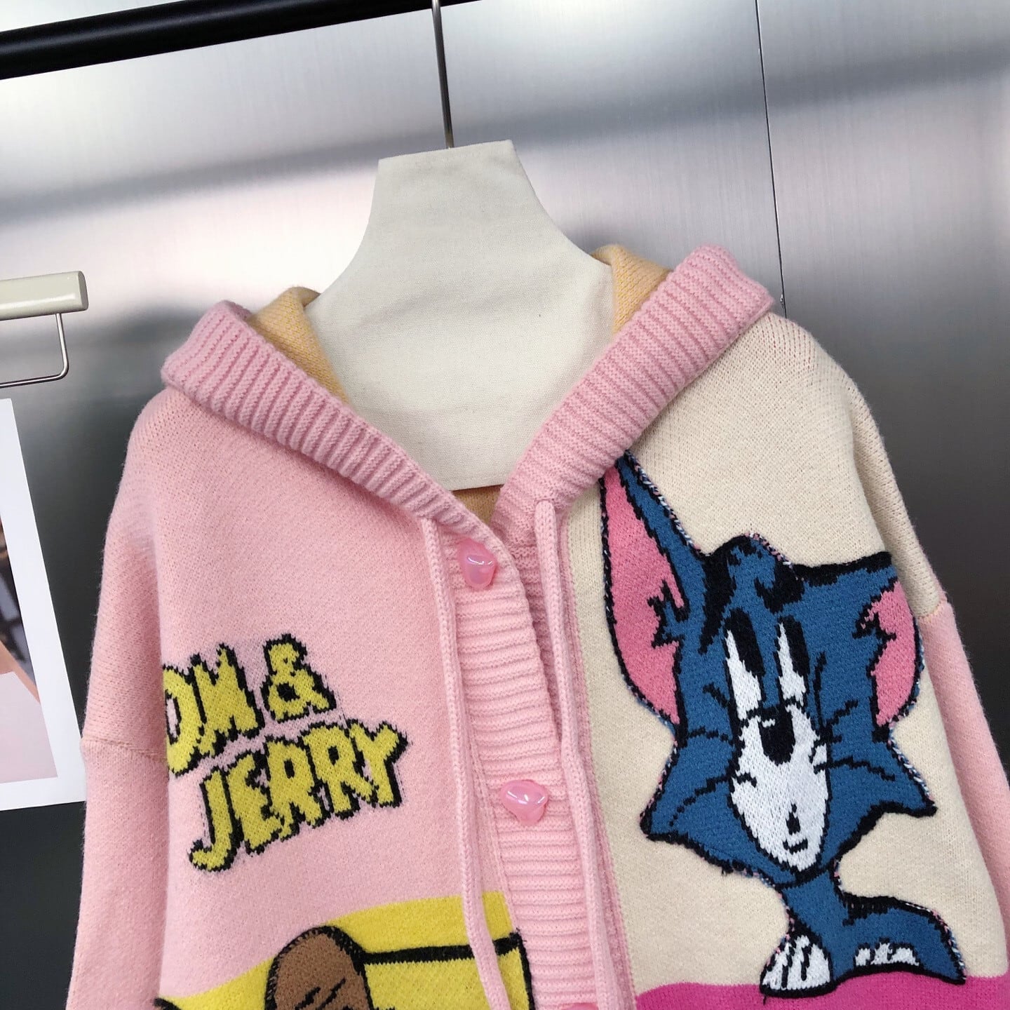 Tom & Jerry  Knitted Hoodie Cardigan