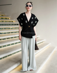 Embellish Wrap Blouse