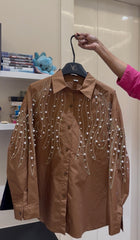 Feather Embellish Shirt