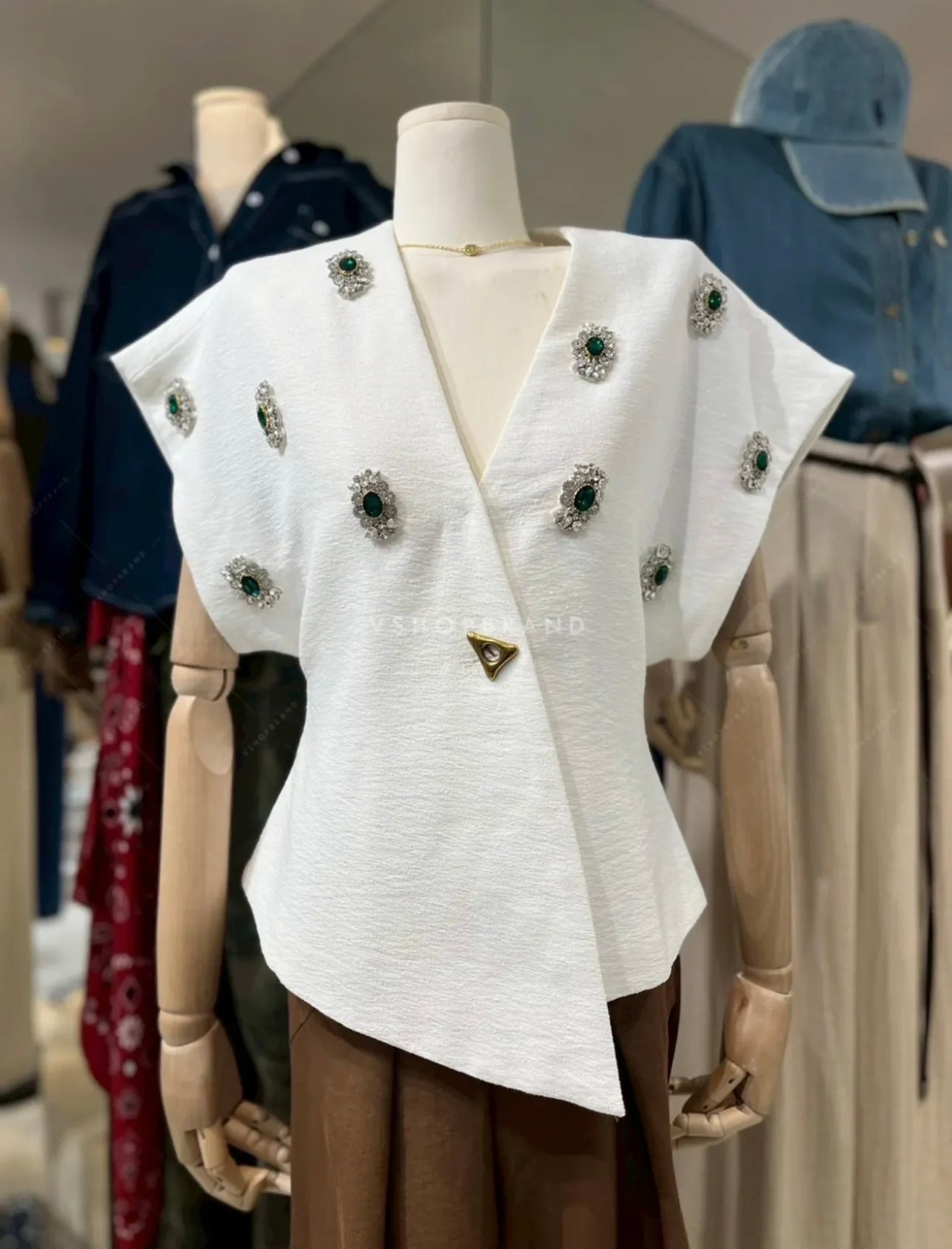 Embellish Wrap Blouse
