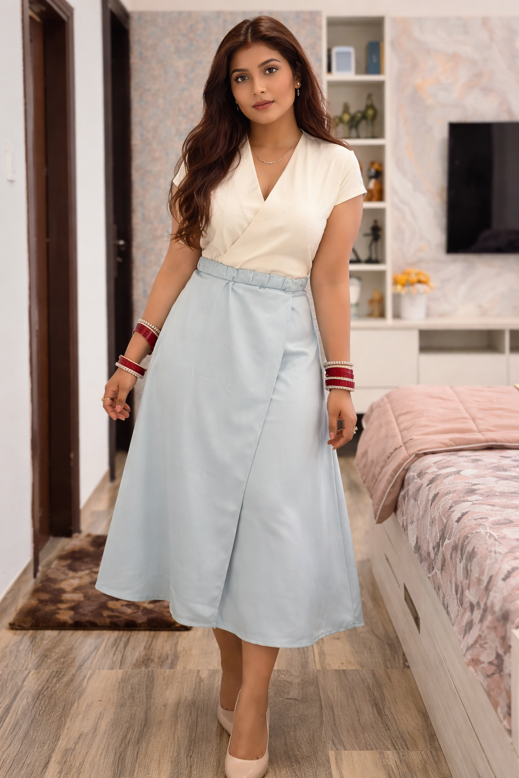 Grace Wrap Midi Dress