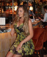Floral Mini Tulle Dress