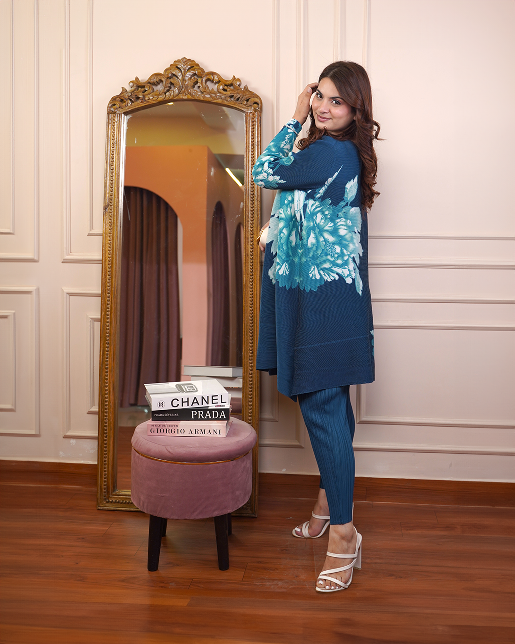 Teal Rosara Coord Set
