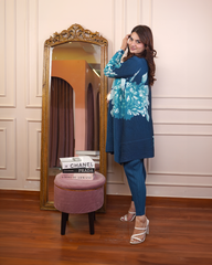 Teal Rosara Coord Set