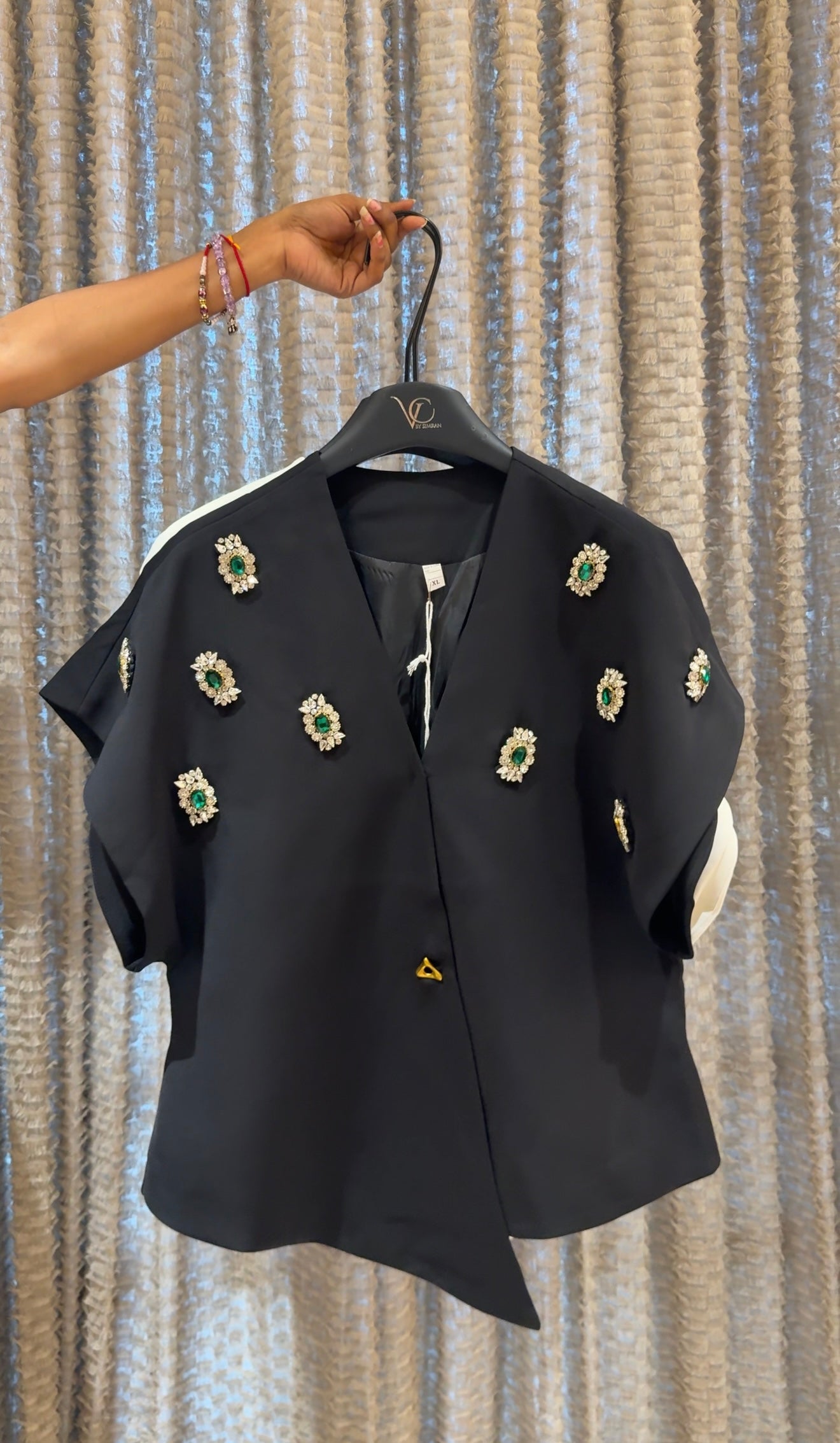 Embellish Wrap Blouse