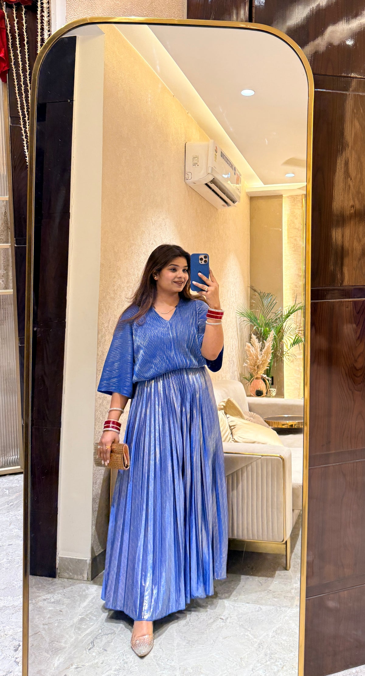 Sapphire Mettalic Dress