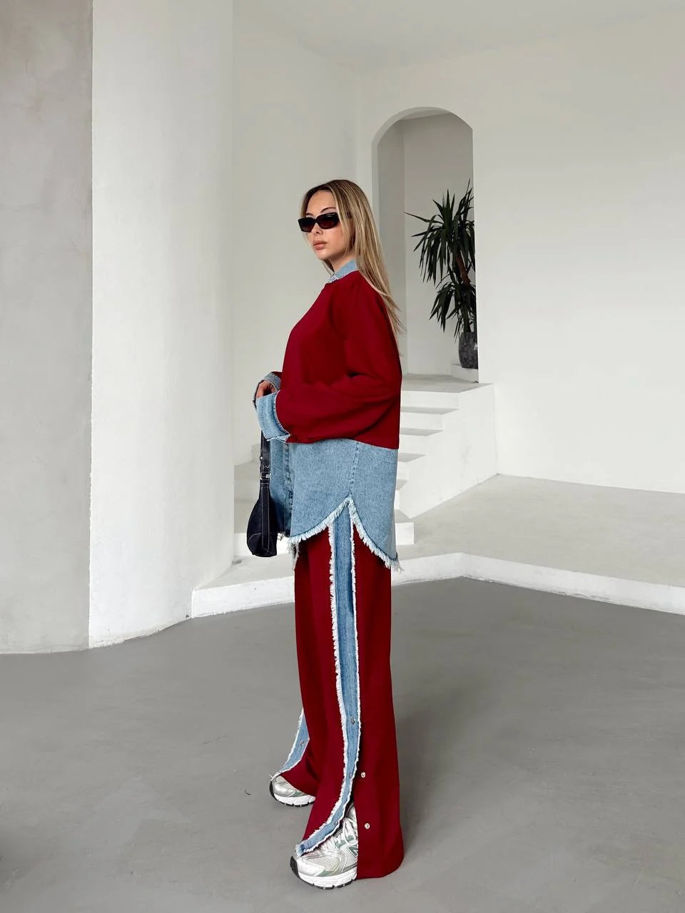 Urban Egde Denim Contrast Coord Set