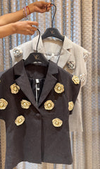 Floral Embellish Blazer
