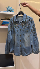 Aroy Embellish Denim Shirt
